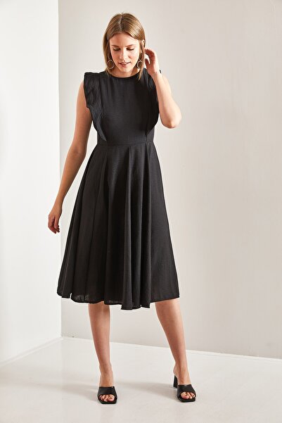 Bianco Lucci Rochie de in pentru damă cu guler cu volane