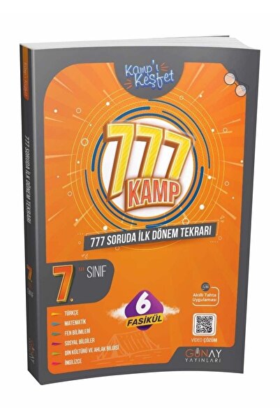 Gün&Ay Yayınları Günay Yayınları 7. Sınıf 777 Soruda Ilk Dönem Tekrar Kamp Ki...