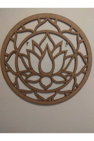 Şirin Lazer Lotus Çiçeği Dekoratif Boyanabilir Kapı Süsü Duvar Dekorasyonu Ah...
