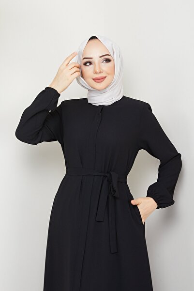 SARİAL GİYİM Țesătură tip fagure de calitate, cu centură în talie, elegantă, ...