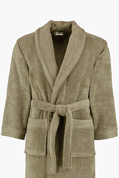 Sarev New Soho Light Khaki Shawl Collar "x-large" Size 100% Cotton Bathrobe