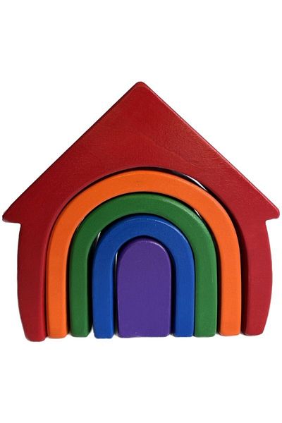 DORU Waldorf 5-Piece Natural Wood House Play Set - Photo Shoot Baby Room Decor