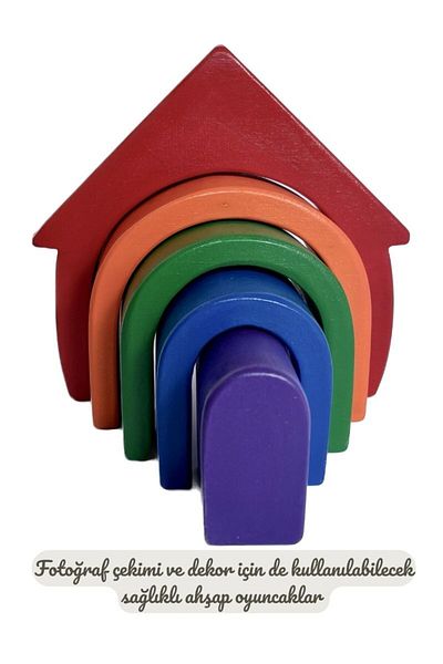 DORU Waldorf 5-Piece Natural Wood House Play Set - Photo Shoot Baby Room Decor