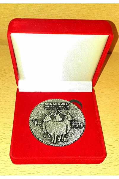 DÜZGÜN TİCARET 2017 Ankara Milli Pul Sergisi Hatıra Madalyon Özel Kadife Kutu...