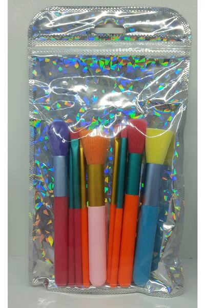 Rbs KOZMETİK Комплект от 10 четки за неонови цветове