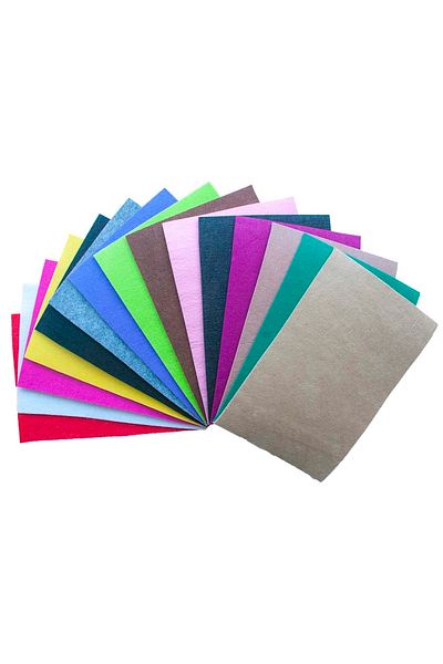 garaccu Thick Felt (3 Mm) Mixed Color 10 Pieces 25x25 Cm