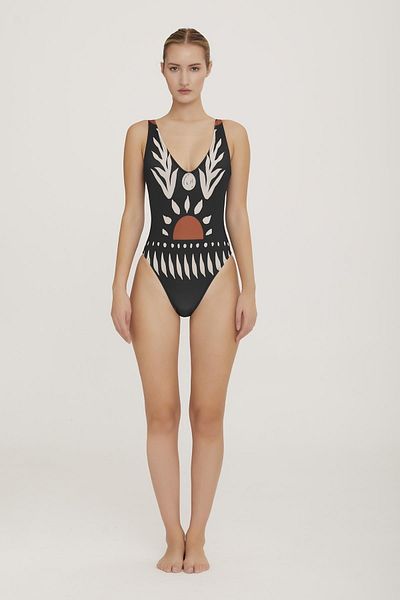 Adasea Γυναικείο μαγιό Daisy Black 3c5t7n4