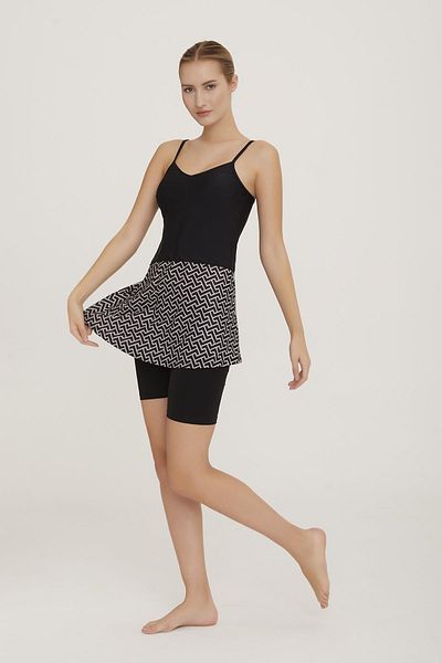 Adasea Γυναικείο μαγιό Holly Black Tankini με λεπτές τιράντες