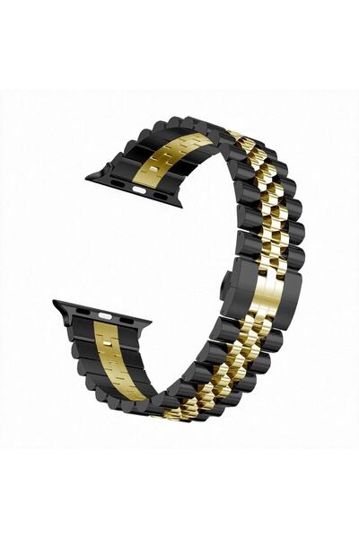 Megafox متوافق مع Apple Watch Series 2/3/4/5/6/7/8/se/Ultra Stainless Metal Rolex Cord 42-44-45-49 ملم