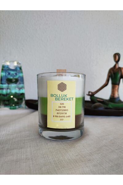 SillageCandle Bolluk Bereket Para Mumu Sitrin Taşı Ile Bereket Kokuları Ve Sa...