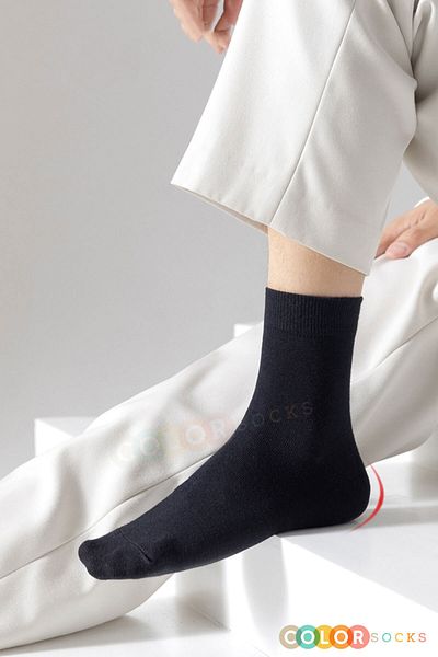 Color Socks Опаковка от 5 тъмносини първокласни мъжки чорапи до глезена (НЕ ИЗПОТЯВАТ)