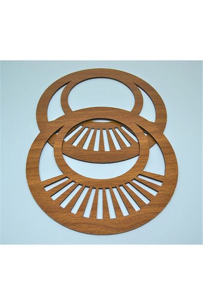 DMahşap Λαβή τσάντας κοπής με λέιζερ Model-8