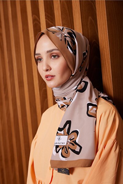 Julia Lauren شال نسائي من حرير المدينة المنورة بتصميم زهرة ثلاثية الأبعاد