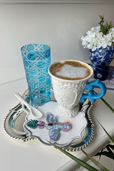 bibashka Kuş Işlemeli Tasarım 2li Kokteyl Peçete