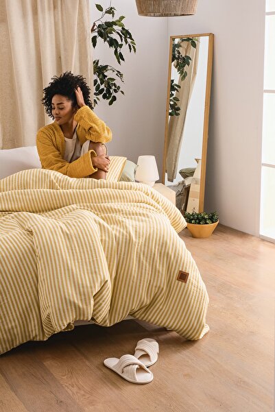 COTTONMANIA Moln 101 - 100% bumbac extra pur, vopsit în fire, spălat cuvertur...