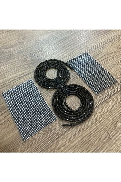 TURGAÇ Crystal Stone Shoelace and Stone Artificial Leather Piece