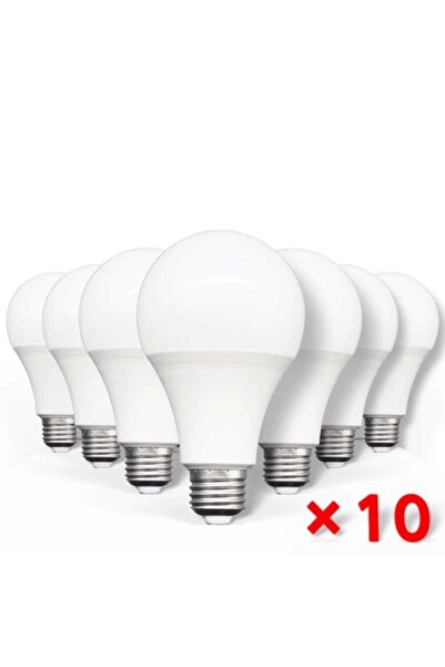 Genel Markalar 9 Watt Tasarruflu Led Ampul Beyaz Işık 10 Lu Paket