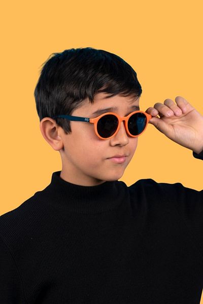 Focus On Polarized Kids Sunglasses |   Orange Green |   6-12 Years |   Light Flexible