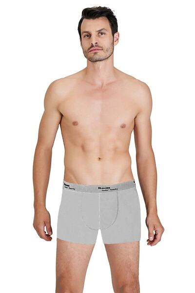 Kom Boxer strâns gri pentru bărbați, pachet de 2