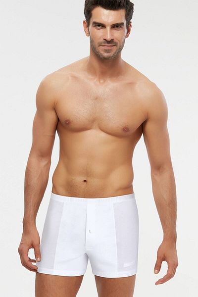 Kom Ανδρικό White Mercerized Elite Boxer 3-συσκευασία