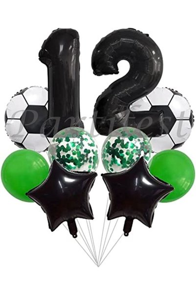 Parti Station Football Concept 12 Year Old Balloon Set Match Concept Birthday...