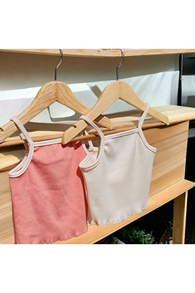 BEBEĞİME ÇORAP Κοριτσίστικη μπλούζα με λουράκια 2 τεμαχίων κορυφαία ρούχα (0-6 ετών)