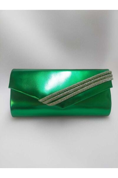 bsc حقيبة مسائية بحجر رخامي أخضر معدني