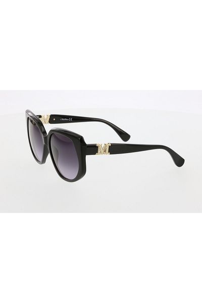 Maxmara Mm0013 58-17-140 Smoked Glass Women's Sunglasses| 2022 Season Black Framed