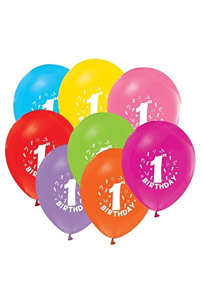 Generic Brand Print Balloon Mixed 1 Year Old 10 Pieces