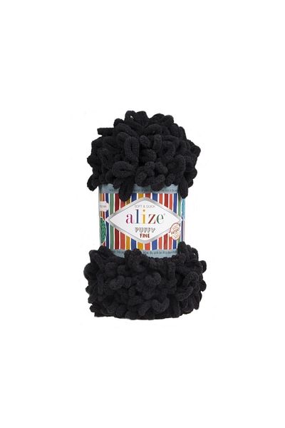 Alize Μαύρο Puffy Fine Knit - Μικρό Περικάρπι, Κωδικός 1060