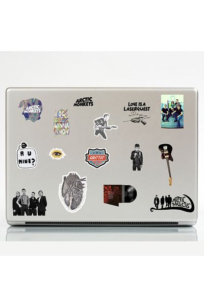 Ororabutik Σετ αυτοκόλλητων Arctic Monkeys 28Pcs Rock - Σετ αυτοκόλλητων Scrapbook Bullet Journal