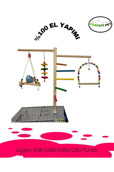 ADAPATİ PET Handmade Cage Top Large Size Bird Toy