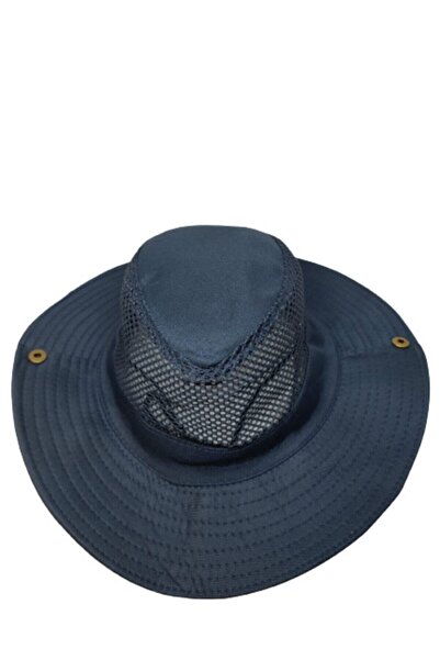 Hunter قبعة رعاة البقر الصيفية باللون الأزرق الداكن