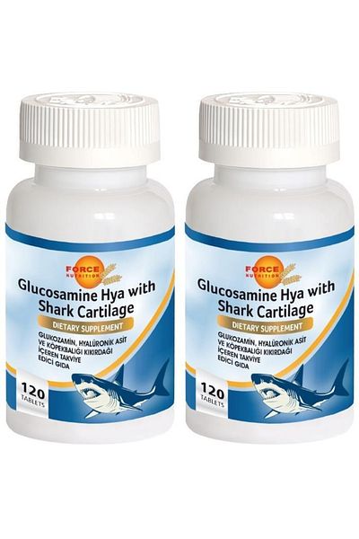Force Nutrition 2x120 Tablets Glucosamine Shark Cartilage - Boswellia Serrata