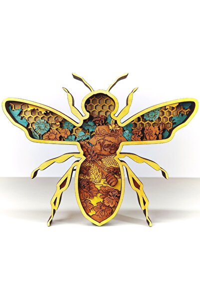 Rotaa Ahşap Mdf Çok Katmanlı Arı Dekoratif Obje