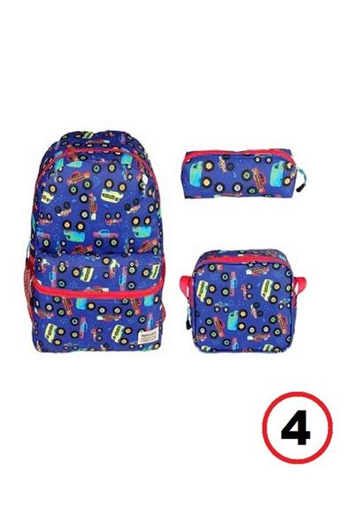 Relaxion 8640 Ilkokul Erkek Sırt Çantası Kalemlik Beslenme Set