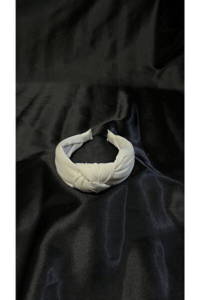MegssStore White Crepe Knotted Crown/Hair Band