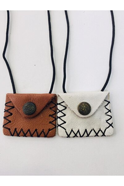 ÖZKEVEN HAC Boş Deri Cevşen Kabı ''kare'' Kılıfı Ipli ''2 Adet ''2x3 Cm