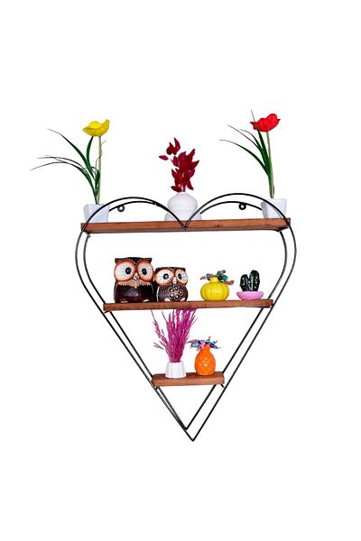 Tahta Bahçesi Wooden Decorative Wire Shelf And Spice Rack Tbbhrt4
