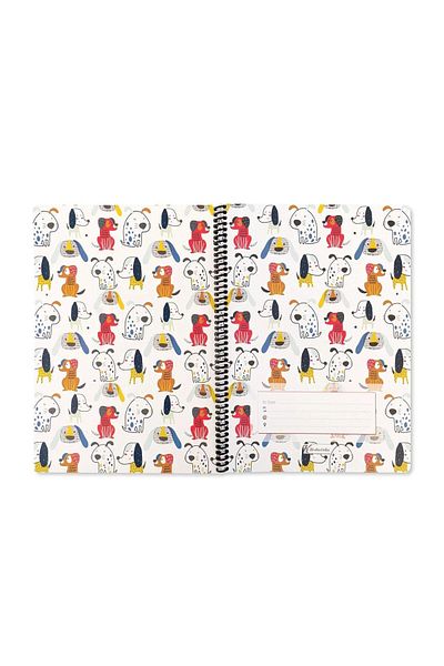 KESKİN COLOR STRIPED 16x22 CM 80 SHEETS CARTON COVER WIRE NOTEBOOK 60 GRAM WHITE PAGE ANIMAL FRİENDS