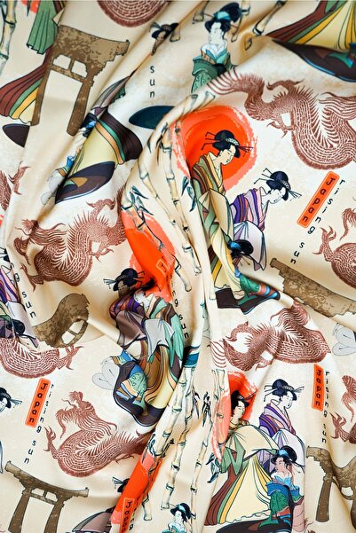 pistore Κορεάτικο και ιαπωνικό μοτίβο σατέν μπαντάνα πολύχρωμο μαντήλι Νέας σεζόν αξεσουάρ μαλλιών