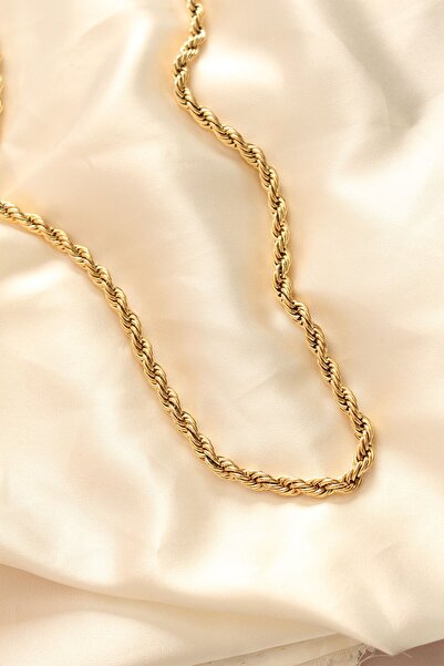Generic Brand Lisinya741 - 316L Steel Non-Tarnish Gold Color 60 Cm Thick Twis...