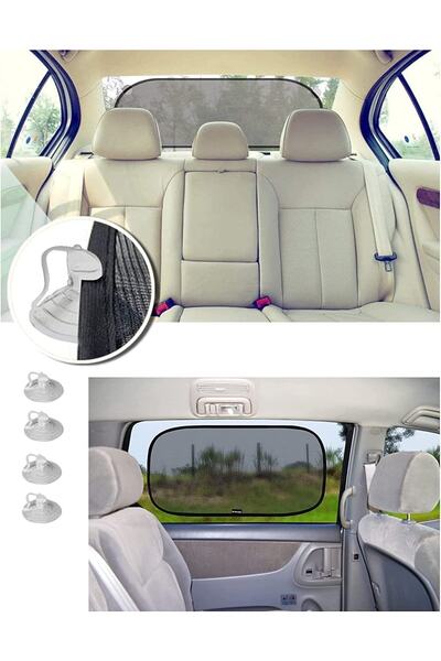 Genel Markalar Araç Arka Ve Yan Camlar Için Vantuzlu Güneşlik Perde S Araç Pe...