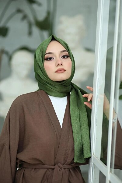 ALLURİNG THE BETTER ONE Şehr-i Şal Ağaç Kabuğu Desenli Jakarlı Şal 80x190-des...