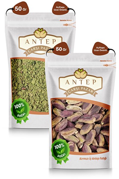 Antep Çarşı Pazar Toz Antep Fıstığı 50 Gr. | Kırmızı Iç Antep Fıstığı 50 Gr.