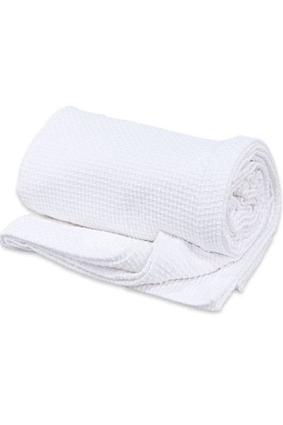 Rns White Single Hotel Type 100% Cotton Cotton Pique Blanket 160×220 Cm