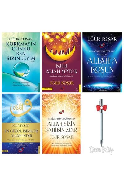 Destek Yayınları Korkmayın Çünkü Ben Sizinleyim - Bana Allah Yeter - Allah'a Koşun +2 Uğur Koşar Caprice Kalem Hediye