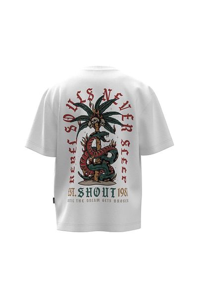 Shout Μπλουζάκι Unisex Oversize Limited Edition Rebel Souls Never Sleep