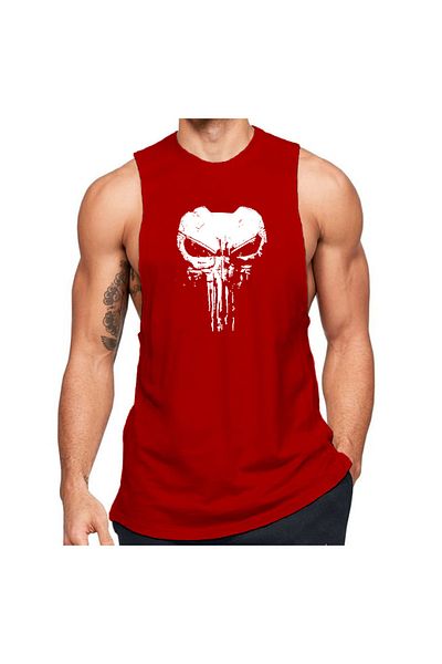 Black İstanbul Фитнес потник с маска на Punisher