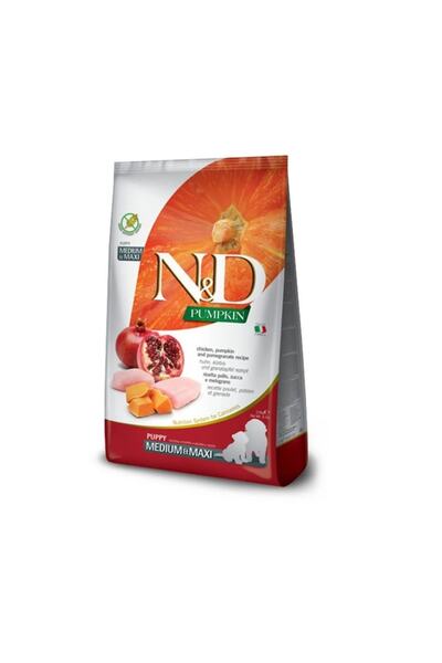 N&D Nd Pumpkin Tahılsız Medium Maxi Puppy 12kg Tavuklu Balkabaklı Narlı Orta Ve Büyük Irk Köpek Maması